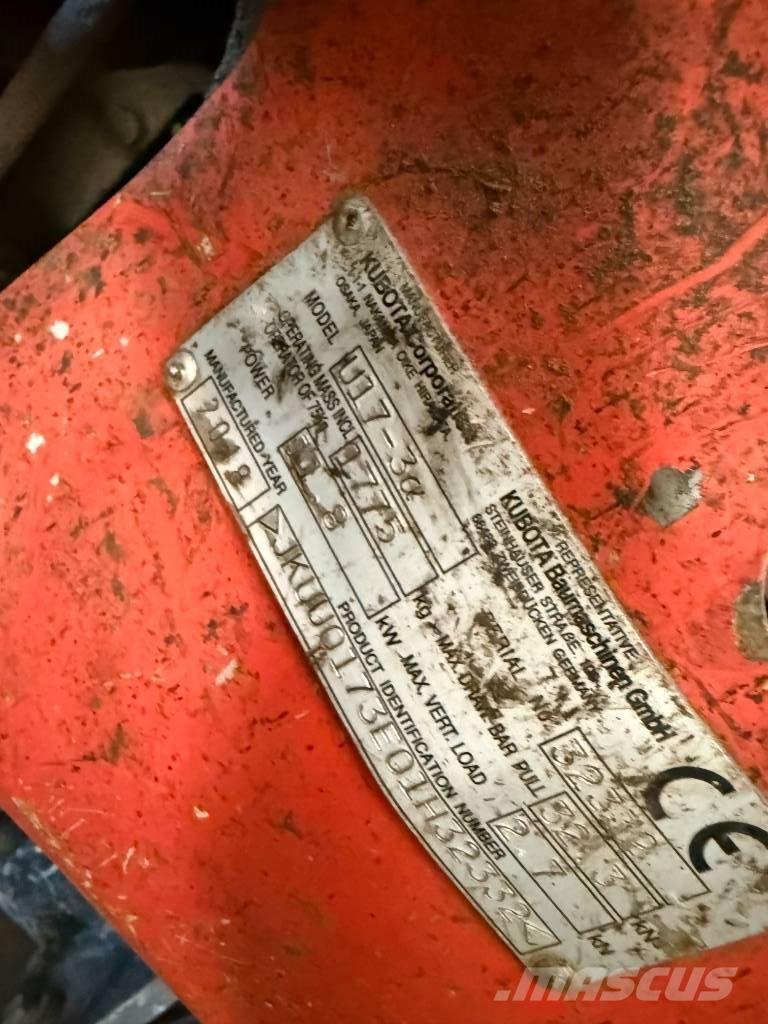 Kubota U 17-3 Мини екскаватори < 7 т