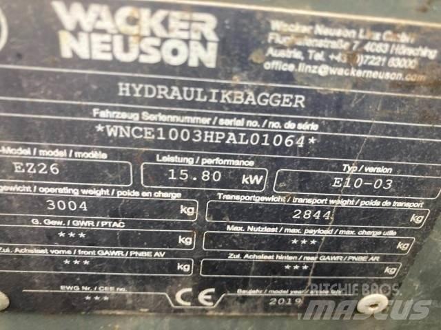 Wacker EZ26 Мини екскаватори < 7 т