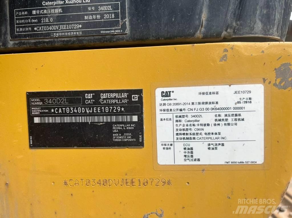 CAT 340D2L Верижен екскаватор