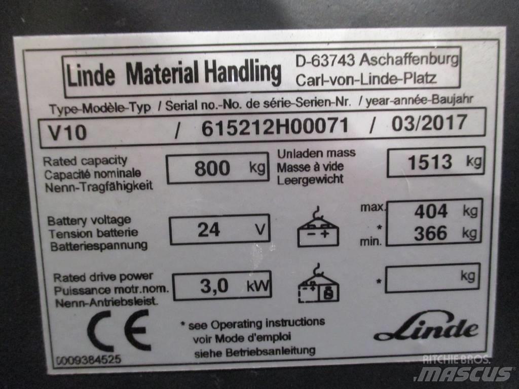 Linde V 10 Машини за комисиониране високоповдигачи