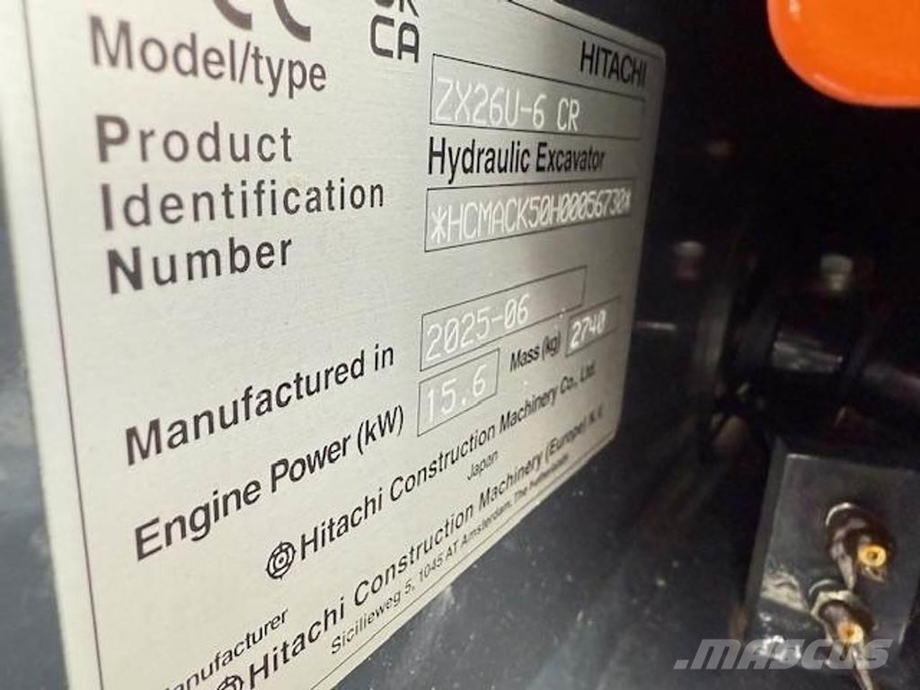 Hitachi ZX26 U-6 Мини екскаватори < 7 т