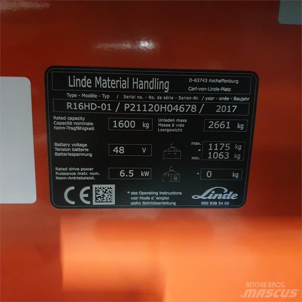 Linde R16HD Ретрак/ Високоповдигач с изместване на вилката напред