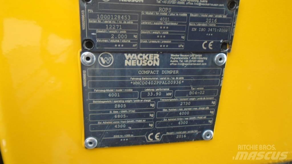 Wacker Neuson 4001 s Странични самосвали