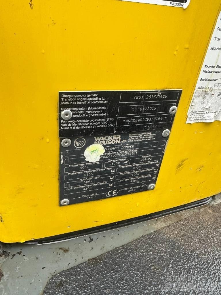 Wacker Neuson 4001 Странични самосвали