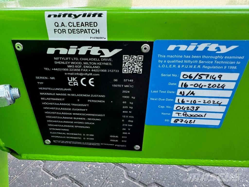 Niftylift 150 TET Моторизирани платформи с ремарке