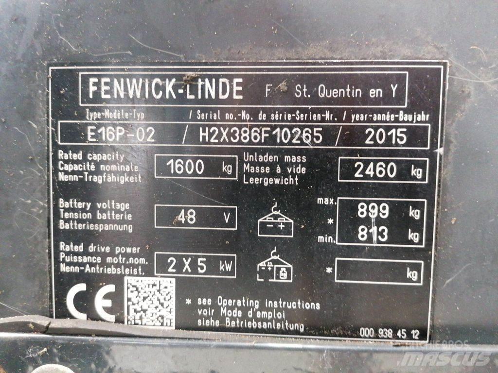 Linde E16P-02 Електрически вилични кари-повдигачи