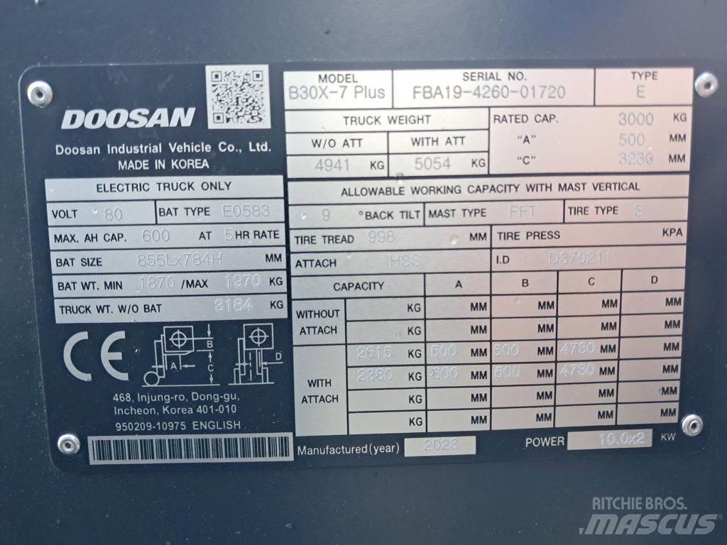 Doosan B30X-7 Plus Електрически вилични кари-повдигачи