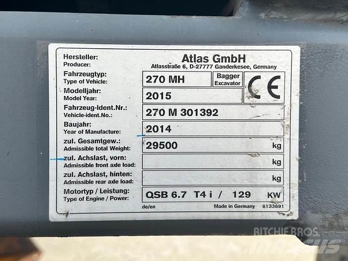 Atlas 270MH Оператори на отпадъци/индустрия
