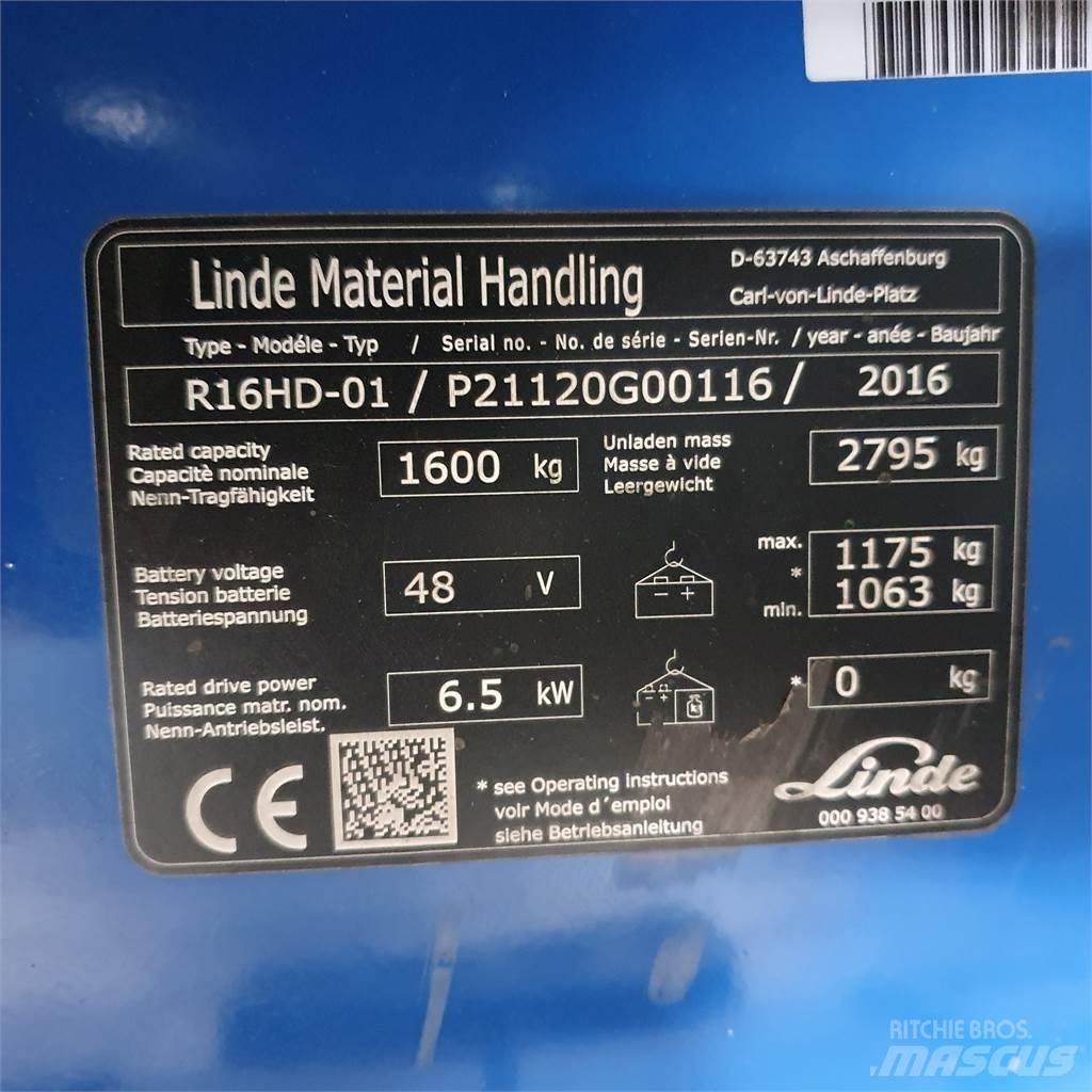 Linde R16HD Ретрак/ Високоповдигач с изместване на вилката напред