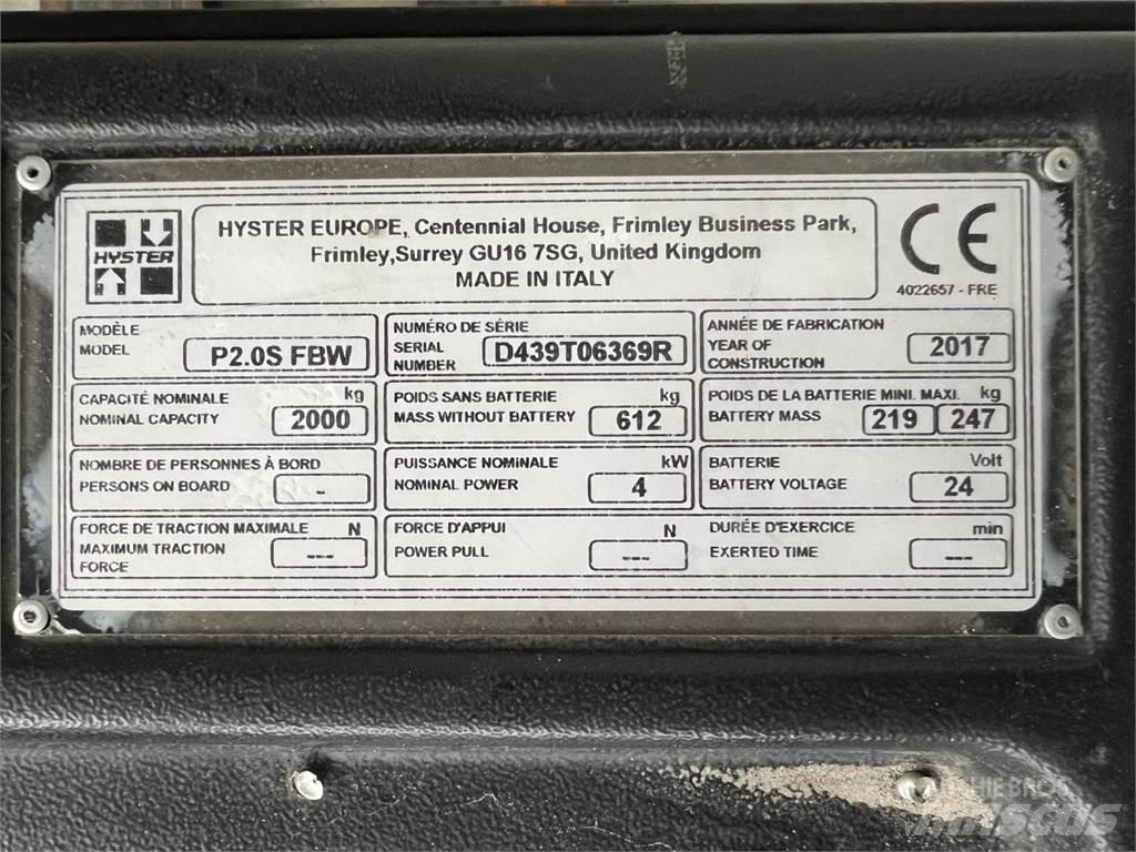 Hyster P2.0S Нископовдигач