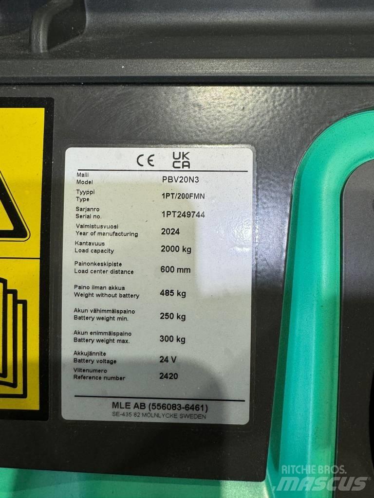 Mitsubishi PBV20N2 Транспалетни колички с платформи