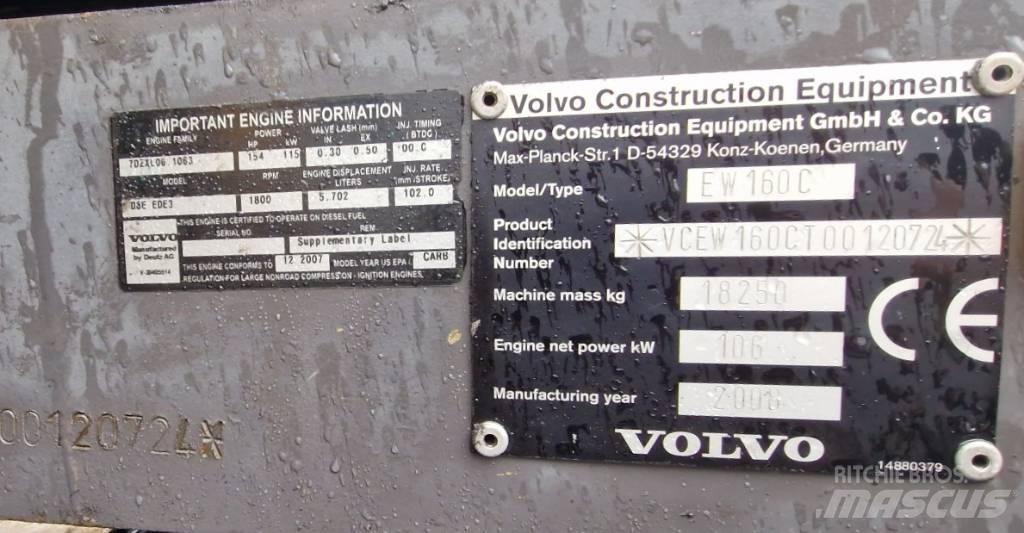 Volvo EW160C Колесни екскаватори