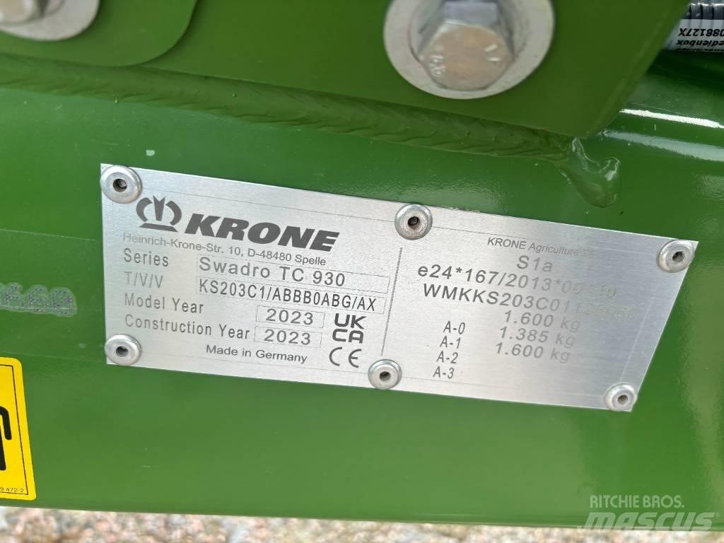 Krone Swadro TC 930 Уиндроуърс/Косачки за сено и др.

