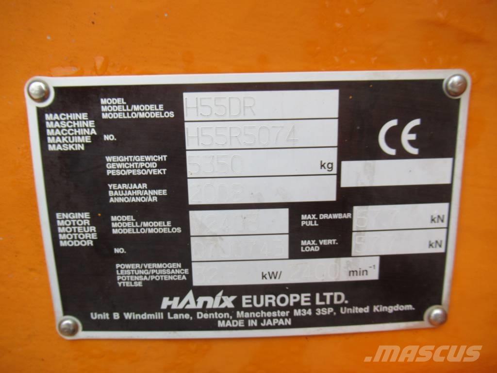 Hanix H 55 DR Мини екскаватори < 7 т