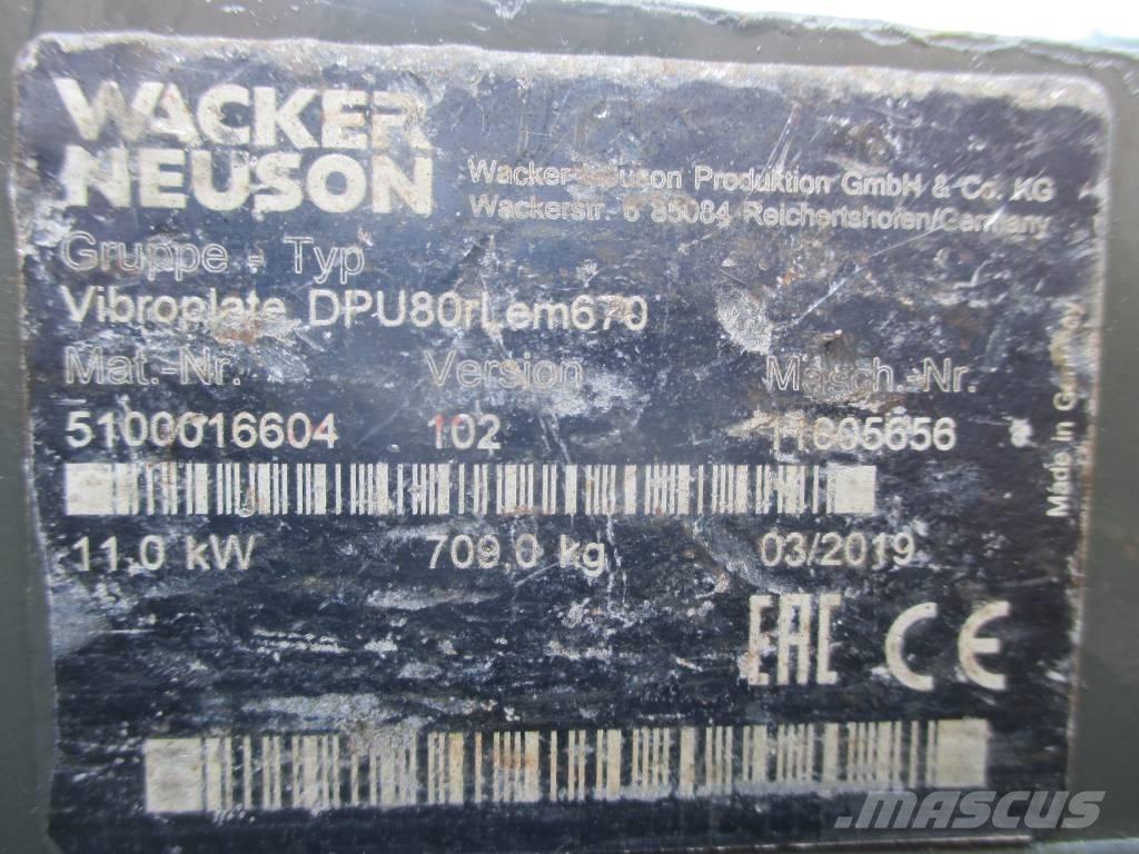Wacker Neuson DPU 80 Уплътнители за плочи
