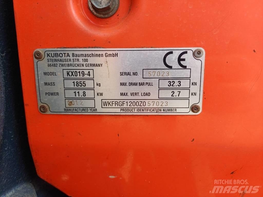 Kubota KX 019-4 Мини екскаватори < 7 т