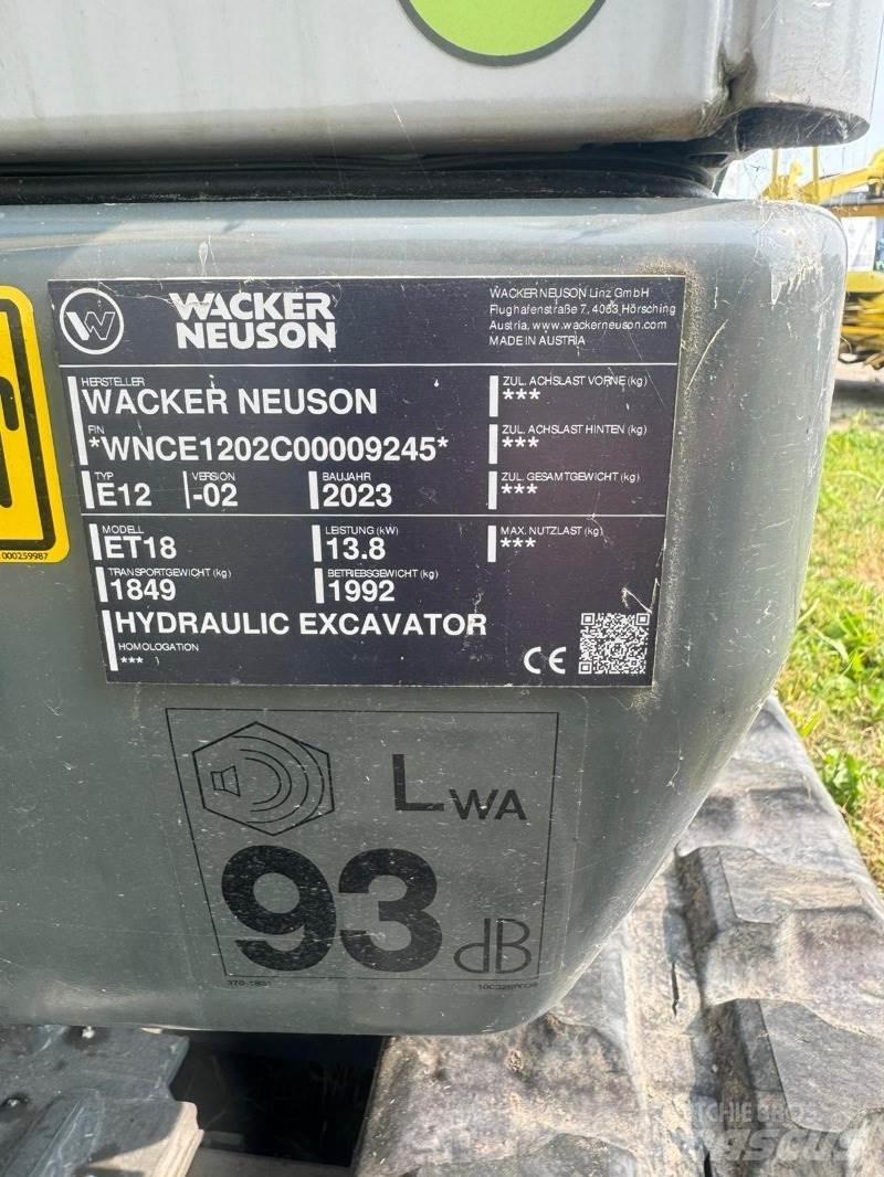 Wacker ET 18 Мини екскаватори < 7 т