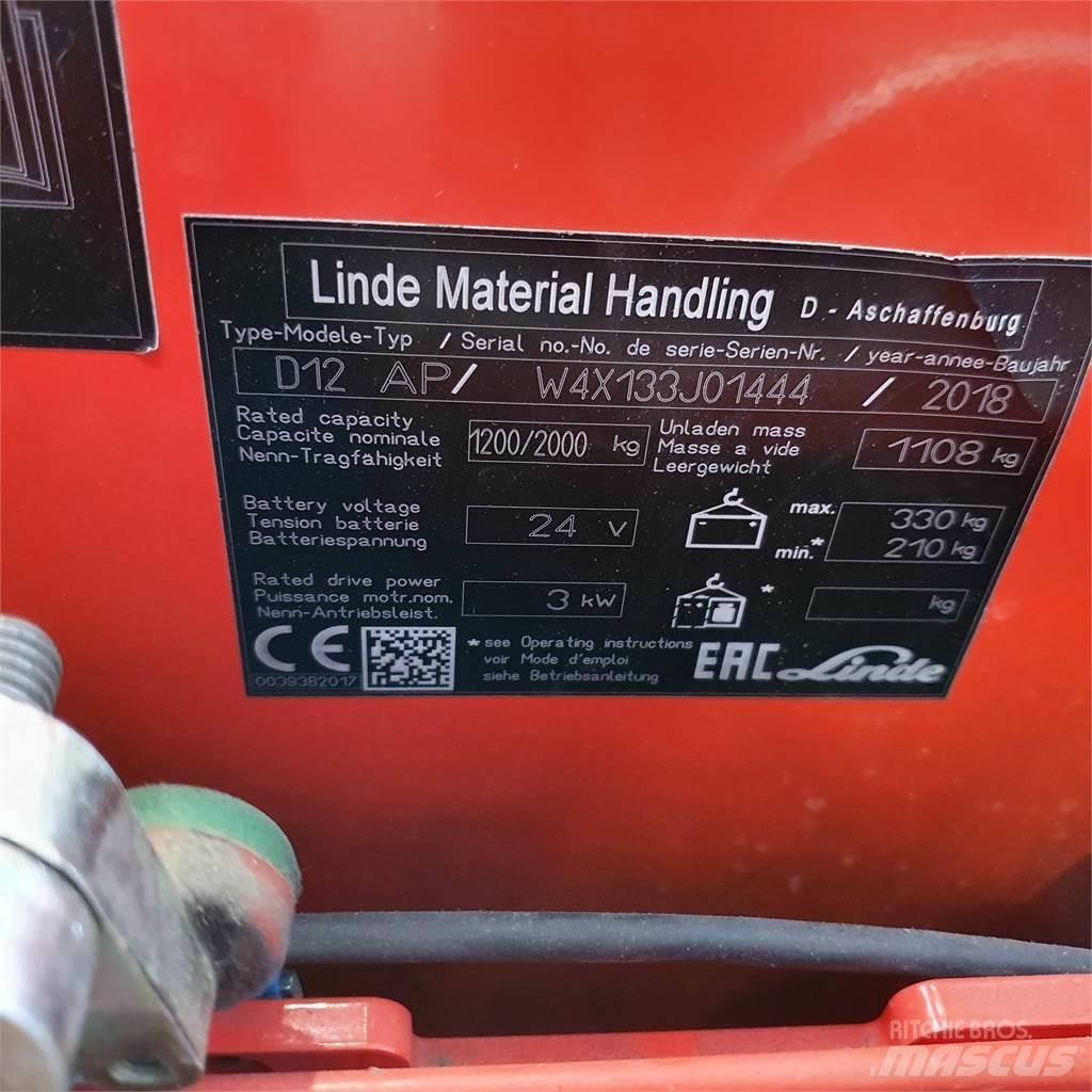 Linde D12AP Колички високоповдигачи с теглич