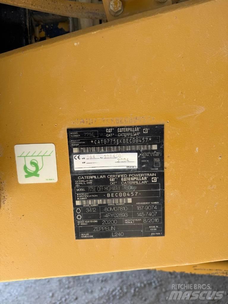 CAT 775 E Твърди самосвали
