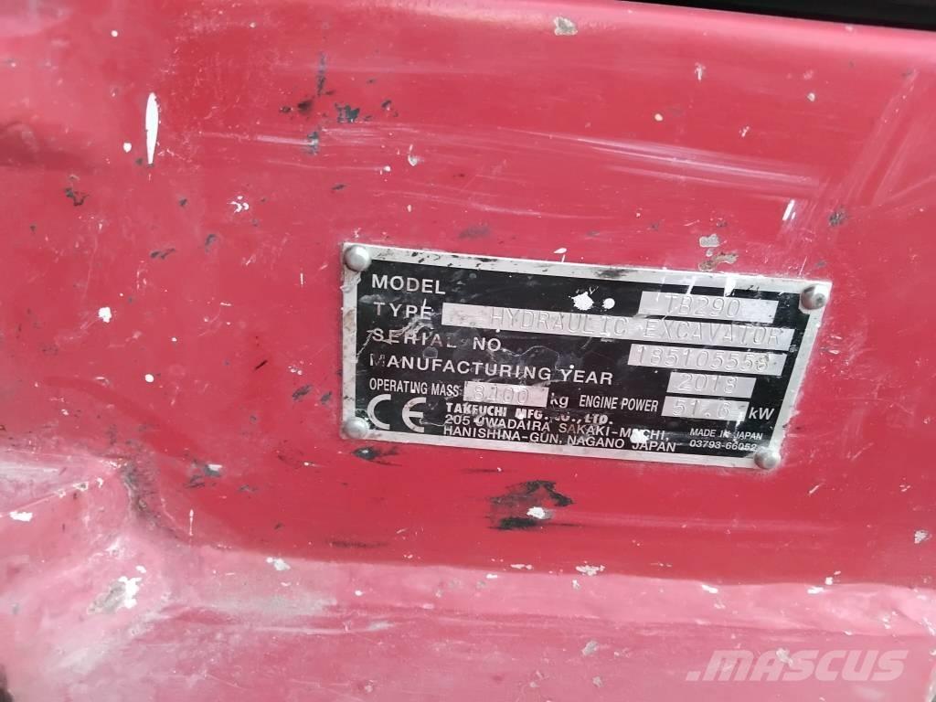 Takeuchi TB290 Мини екскаватори < 7 т