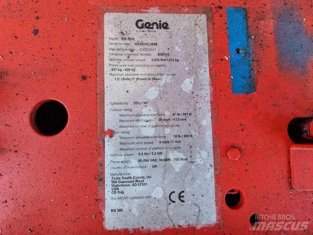 Genie GS1932 Ножични работни платформи