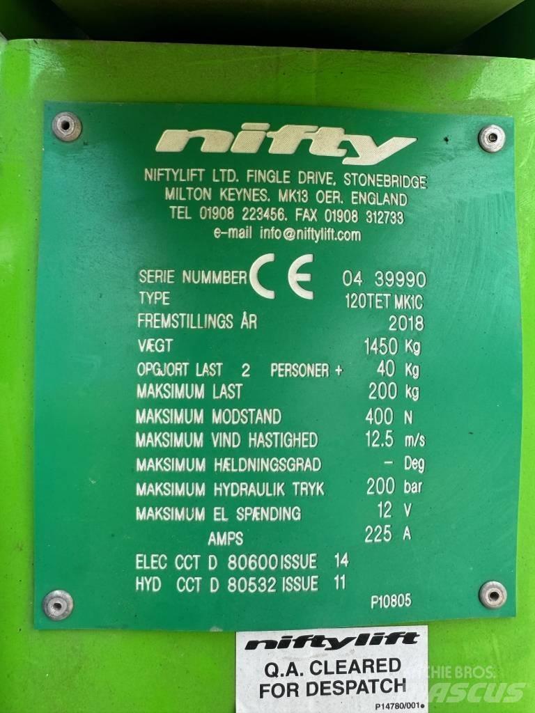 Niftylift 120 T Моторизирани платформи с ремарке