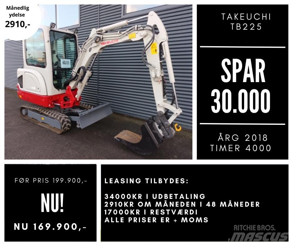 Takeuchi tb225 Мини екскаватори < 7 т