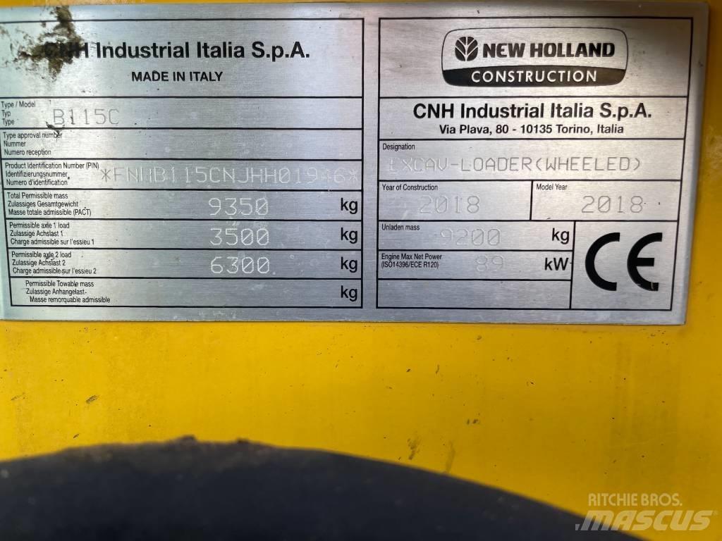 New Holland B115C Товарач със заден ексватор