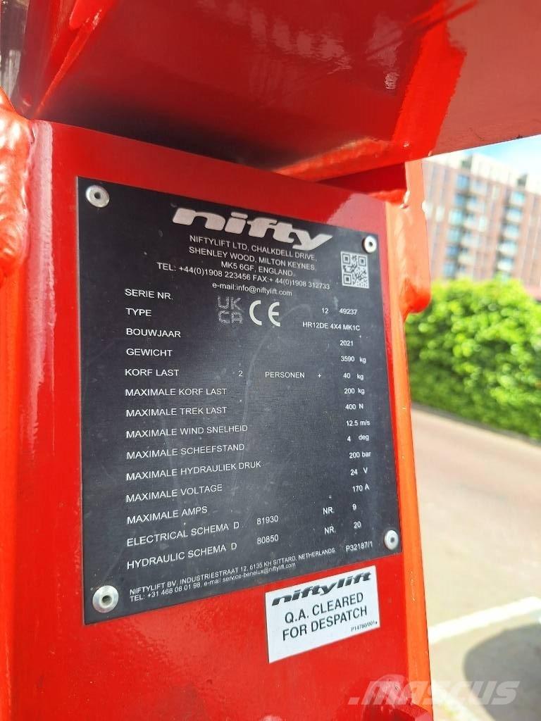 Niftylift HR 12 D E Съчленени стрелови подемници