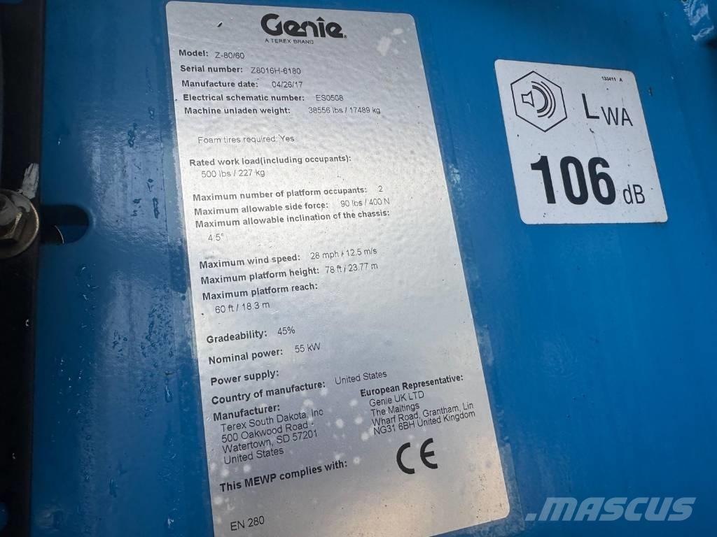 Genie Z 80/60 Съчленени стрелови подемници