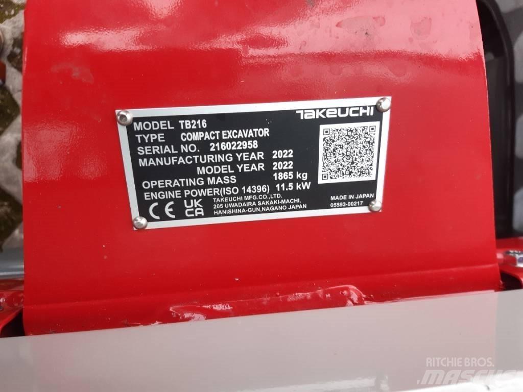 Takeuchi TB216 V2 Мини екскаватори < 7 т