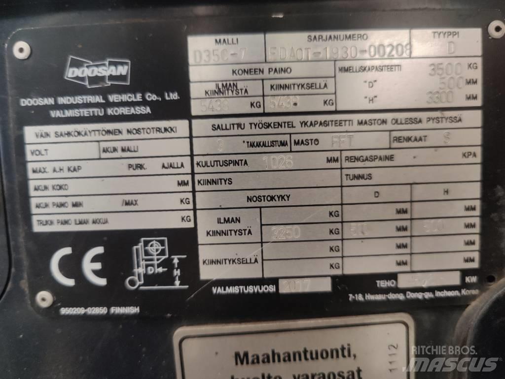 Doosan D 35 C-7 Дизелови камиони