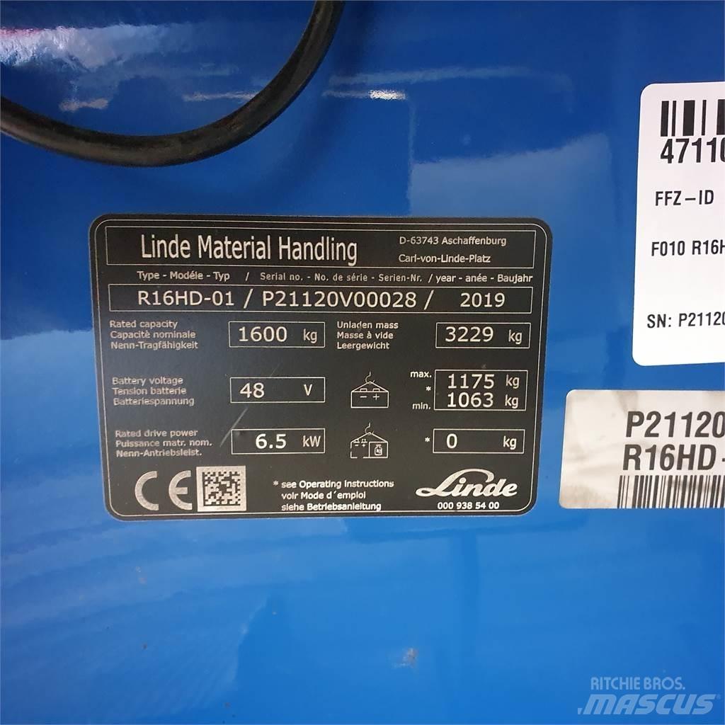 Linde R16HD Ретрак/ Високоповдигач с изместване на вилката напред