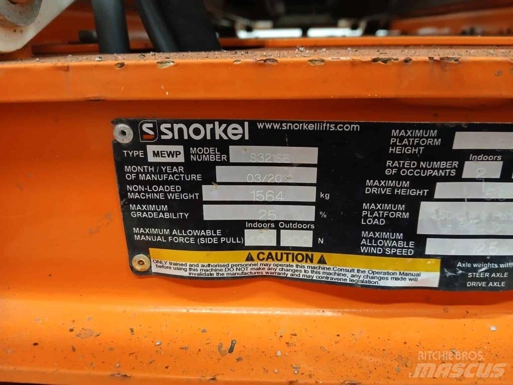 Snorkel S 3219 E Ножични работни платформи