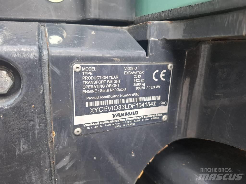 Yanmar Vio 33 U Мини екскаватори < 7 т
