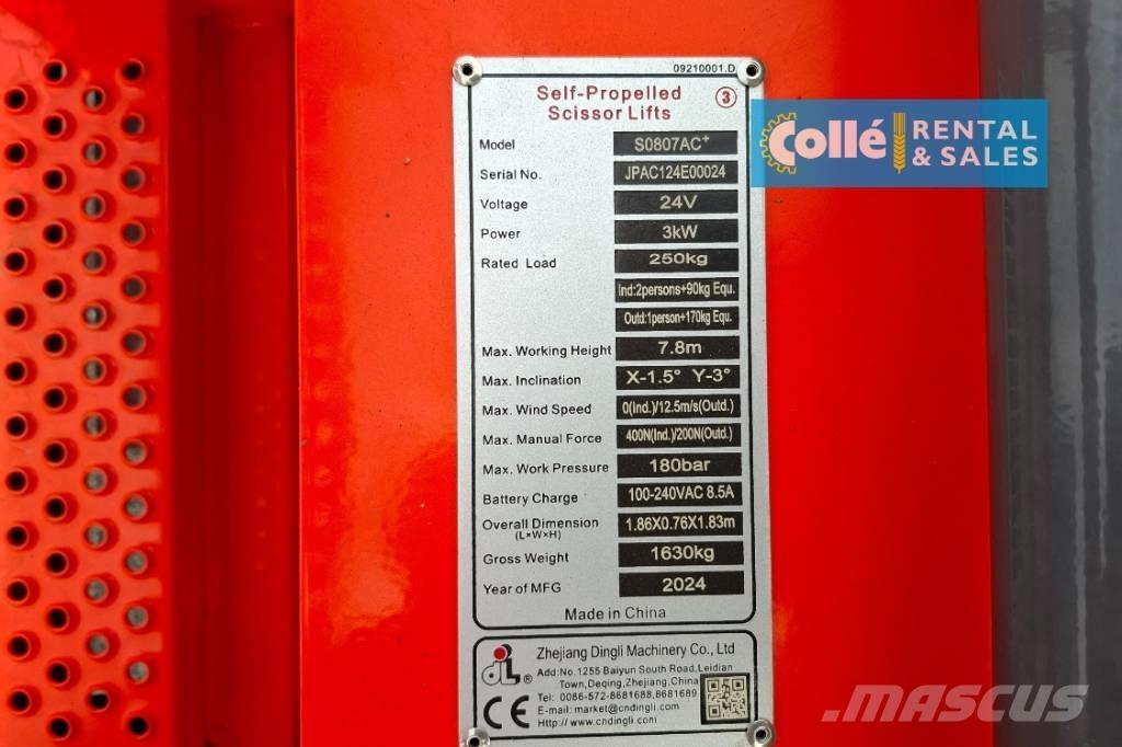 Dingli S0807AC+ | 2025 Ножични работни платформи