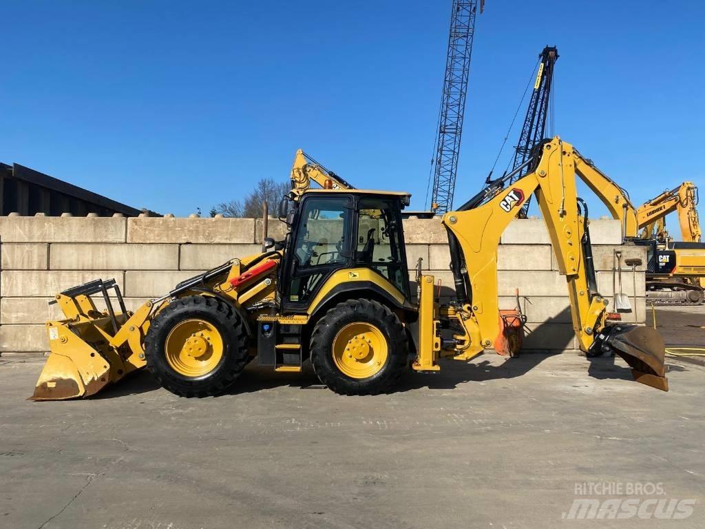 CAT 444  4x4 Товарач със заден ексватор
