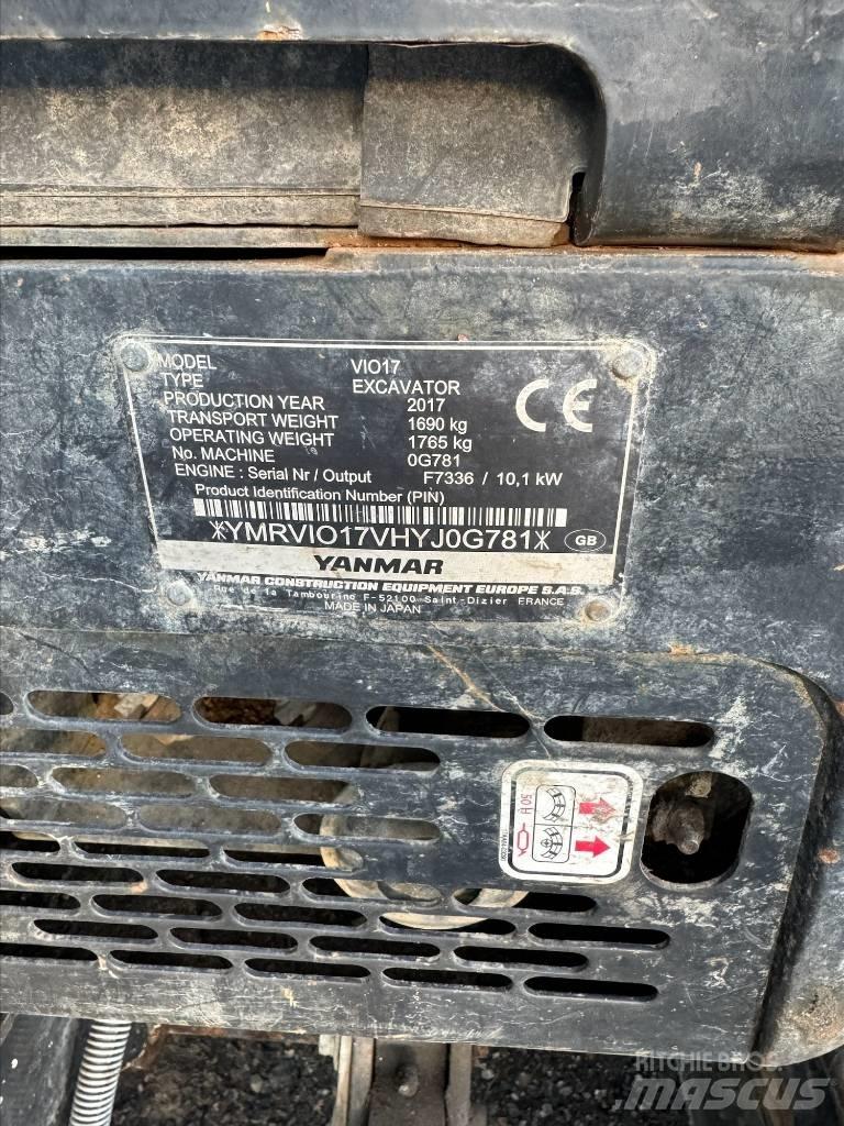 Yanmar Vio 17 Мини екскаватори < 7 т