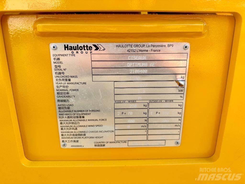 Haulotte OPTIMUM 8 Ножични работни платформи