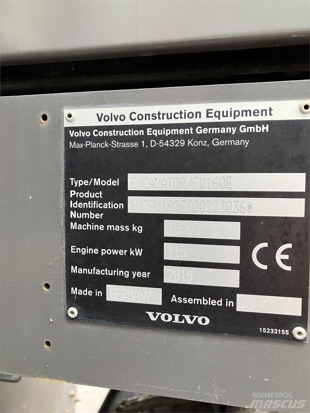 Volvo EW 160 E Колесни екскаватори