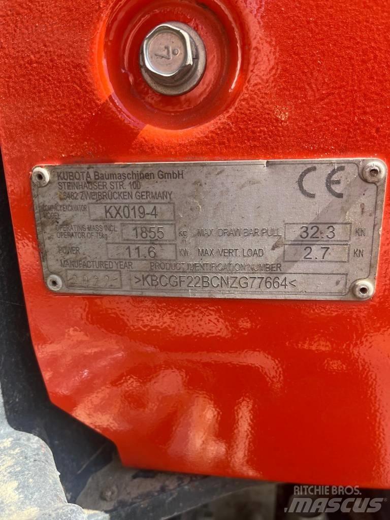 Kubota KX 019-4 Мини екскаватори < 7 т