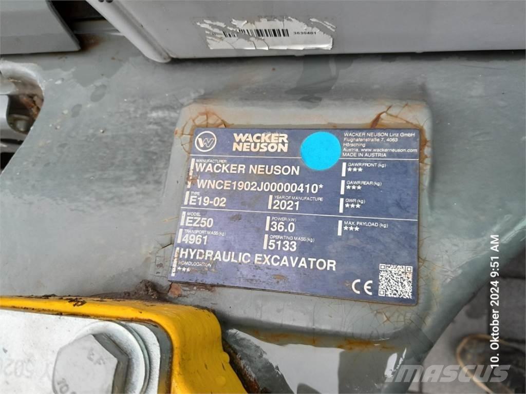 Wacker Neuson EZ50 Мини екскаватори < 7 т