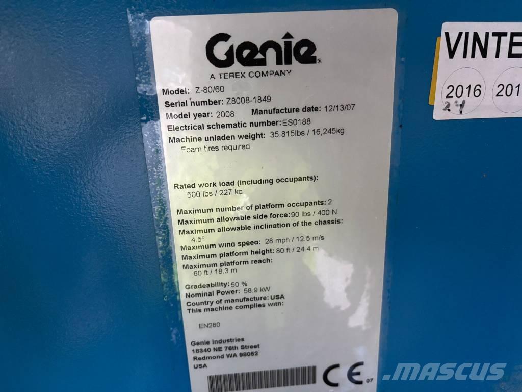 Genie Z 80/60 Съчленени стрелови подемници