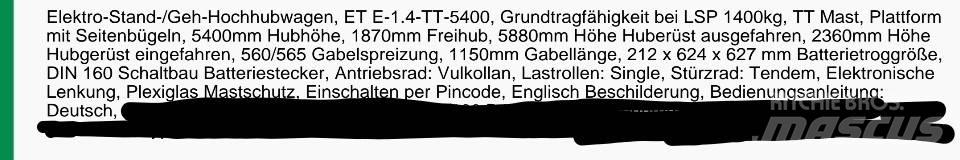 Crown ET40001.4 Ръчни палетни товарачи