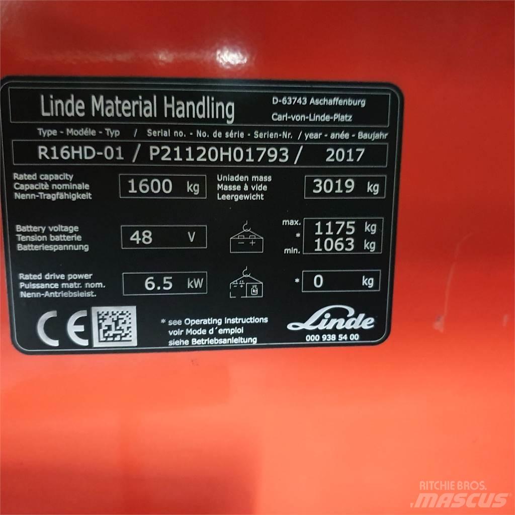 Linde R16HD Ретрак/ Високоповдигач с изместване на вилката напред