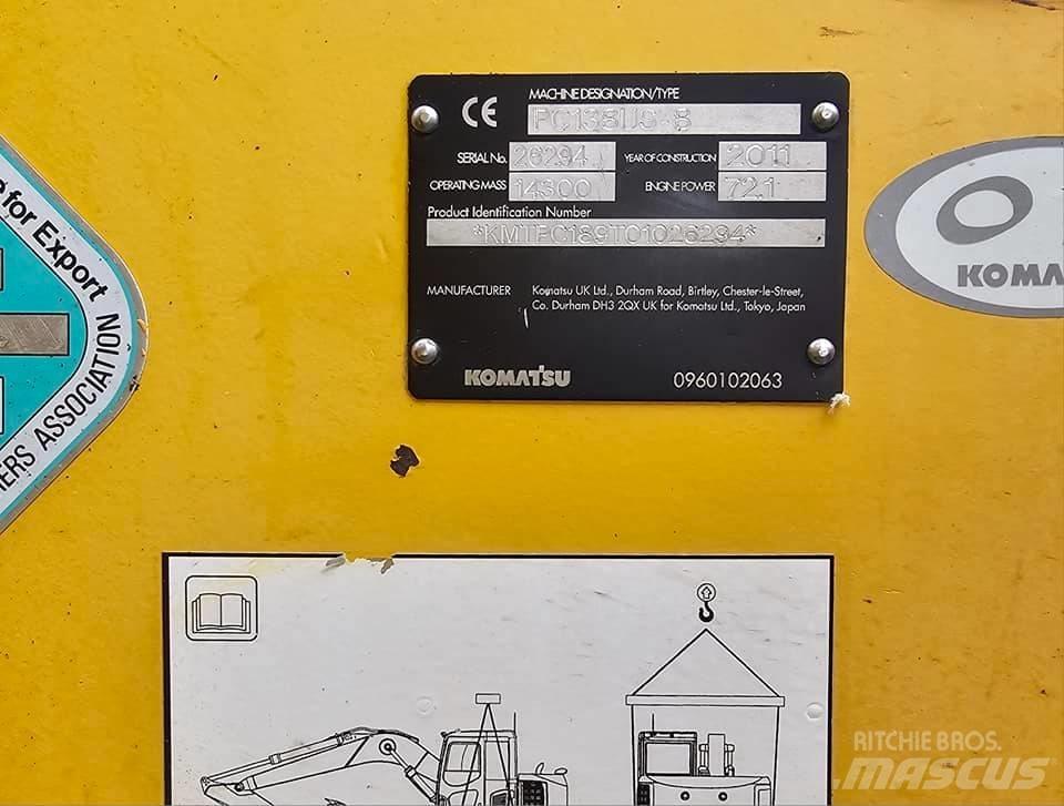 Komatsu PC 138 Средни екскаватори 7т - 12т