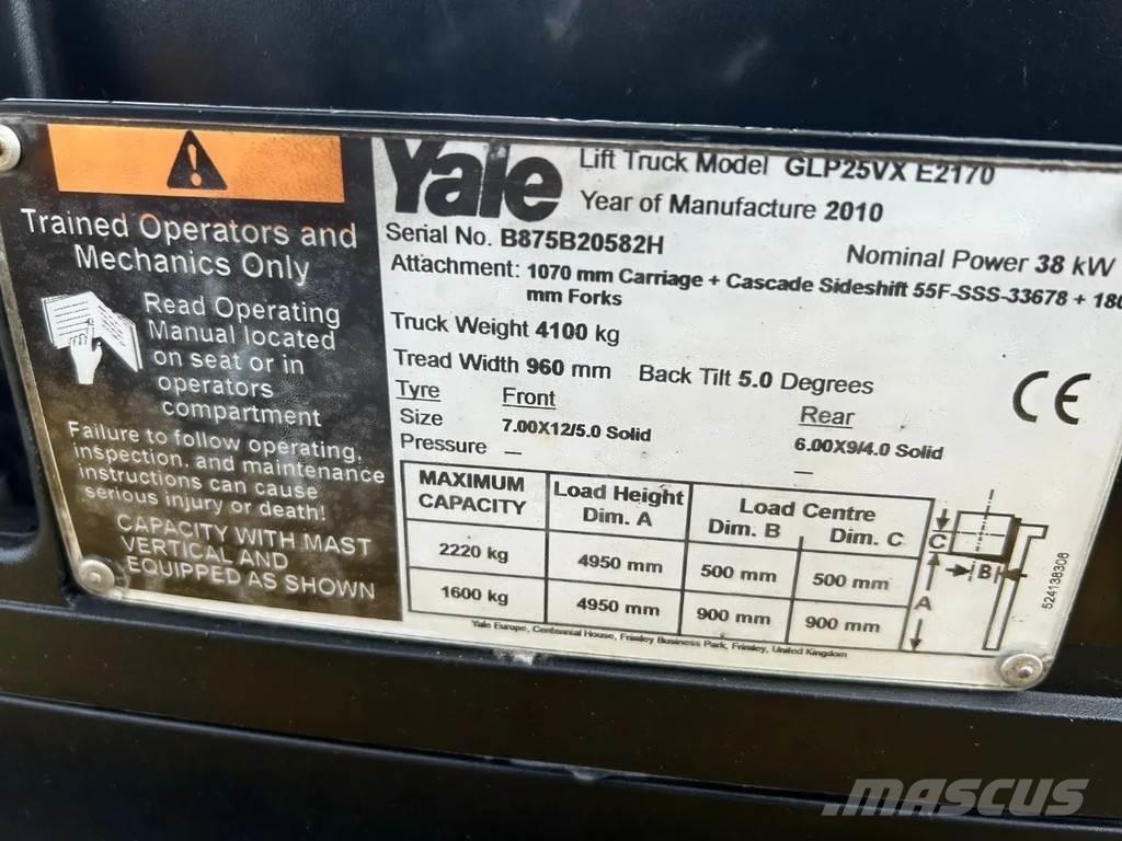 Yale 2.5 Heftruck Камиони с АГУ