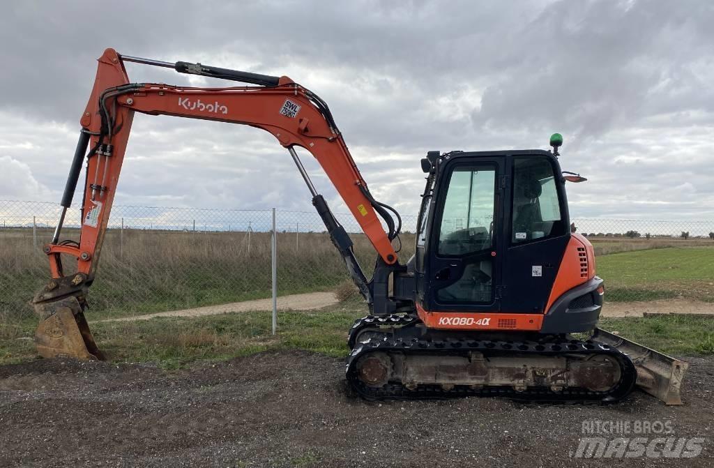 Kubota KX 080-4 Средни екскаватори 7т - 12т