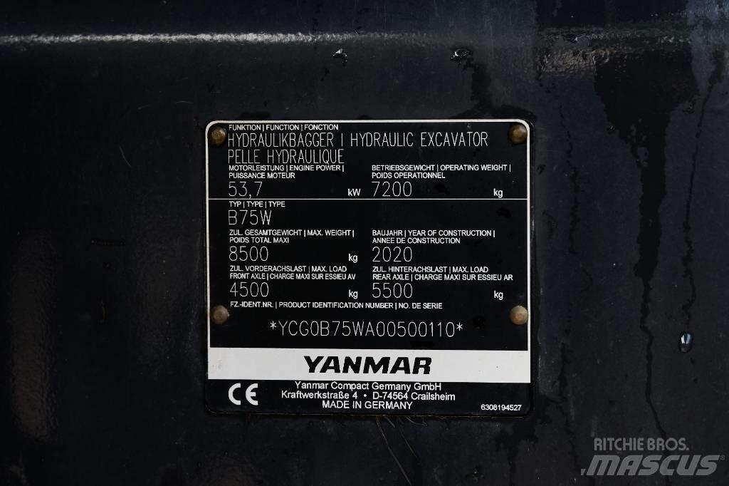 Yanmar B 75 W Колесни екскаватори