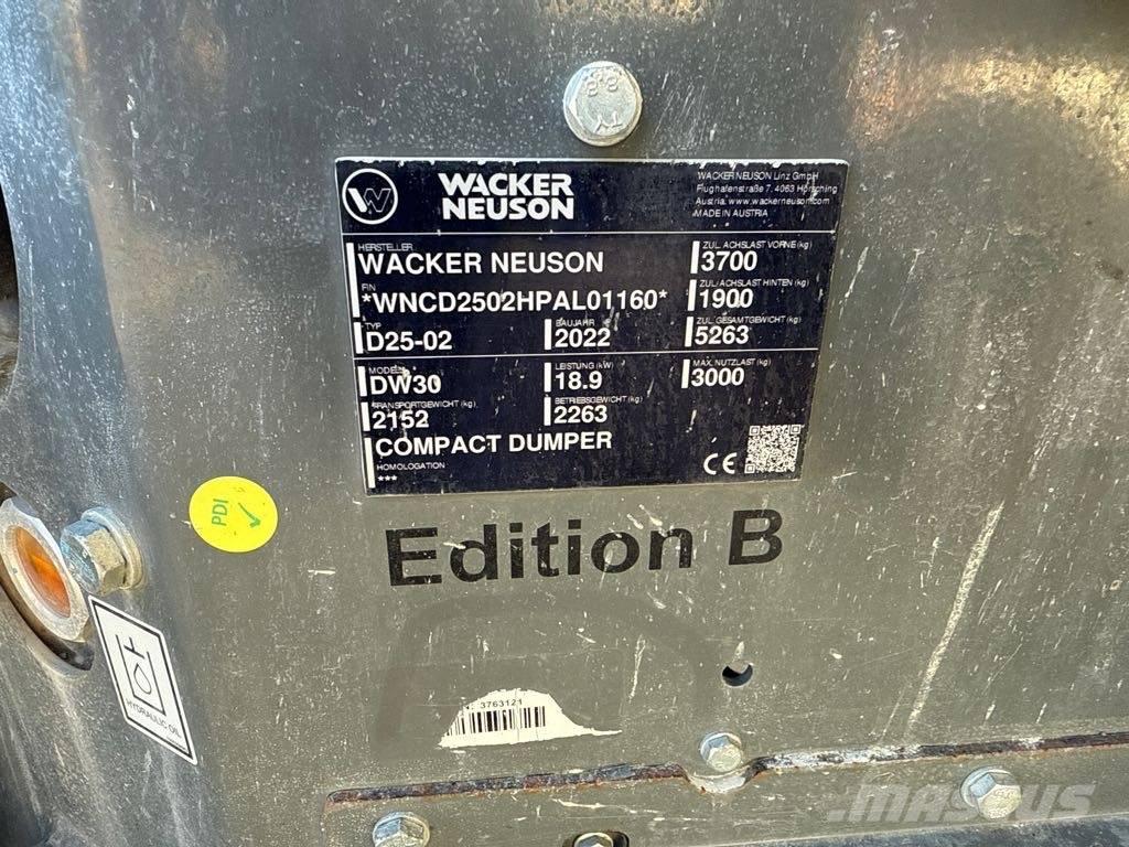 Wacker Neuson DW30 Странични самосвали